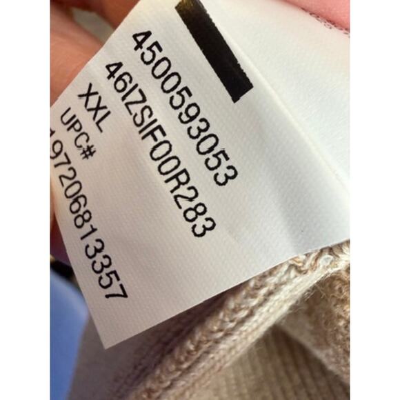 IZOD Crewneck Knit Sweater Beige XXL Normcore Preppy Classic Everyday Layering - Picture 4 of 8